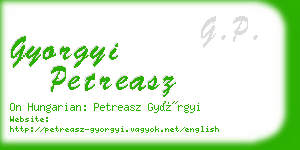 gyorgyi petreasz business card